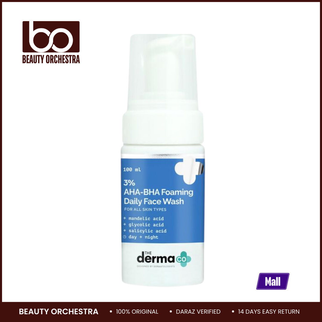 The Derma Co 3% AHA-BHA Foaming Daily Face Wash - 100ml