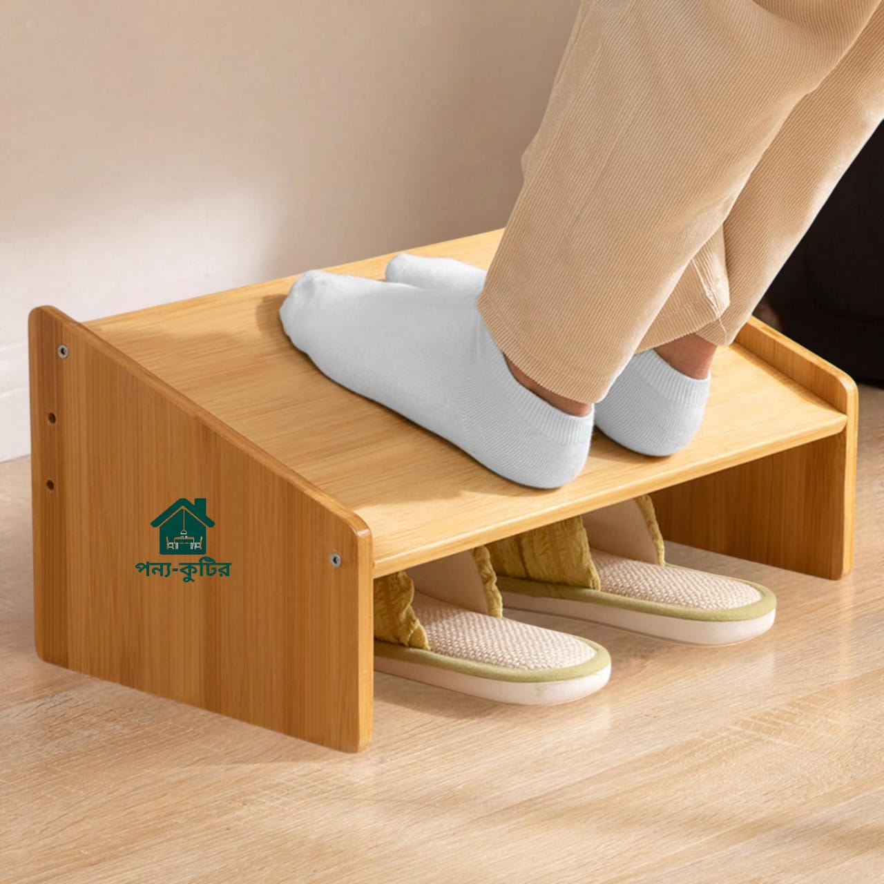 Under Desk Footrest Adjustable Stable Step Stool Model  L- 16 X H-5 X D-14 FR001