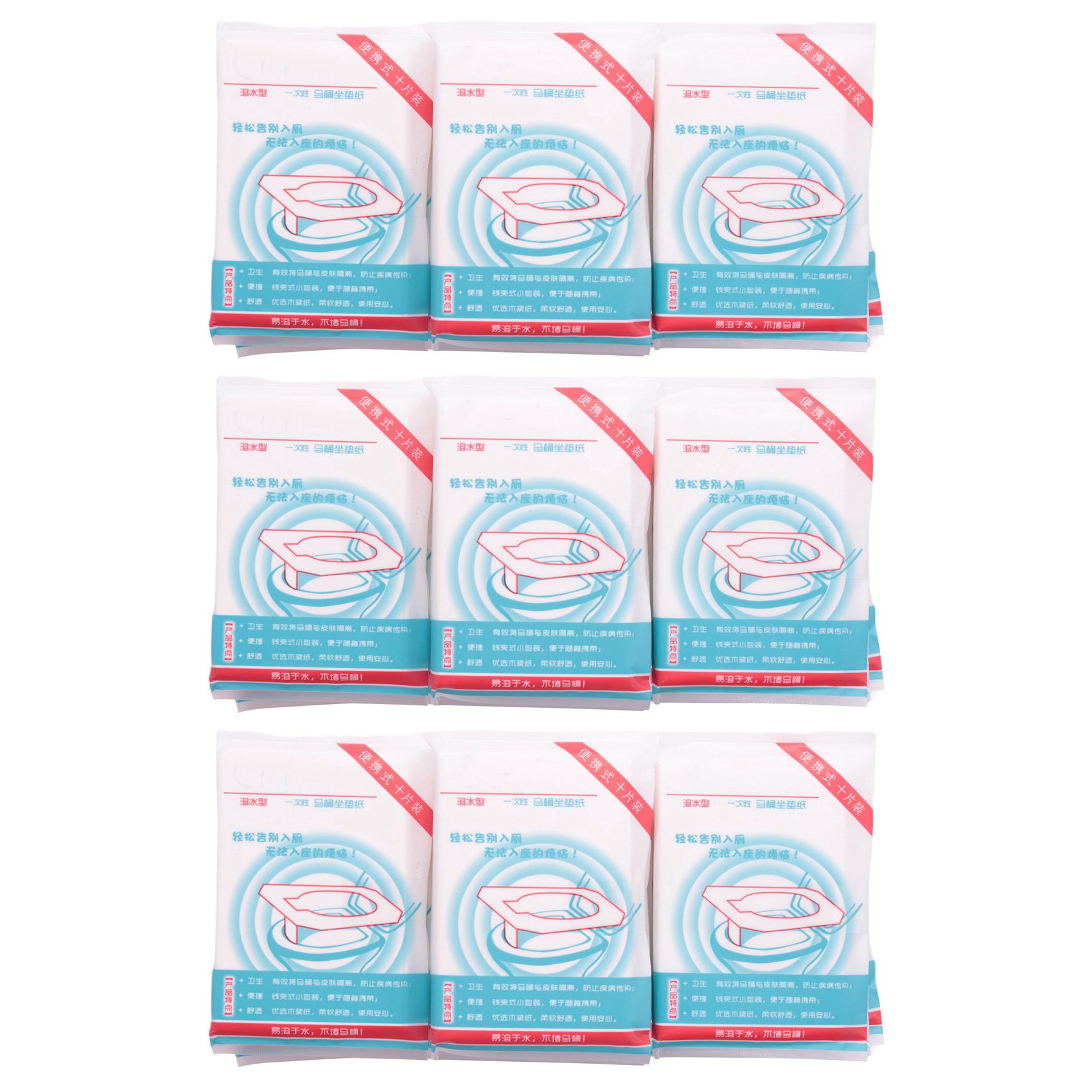 300Pcs Disposable Toilet Seat Cover Mat Waterproof Toilet Paper Pad for Travel/Camping Bathroom Accessiories