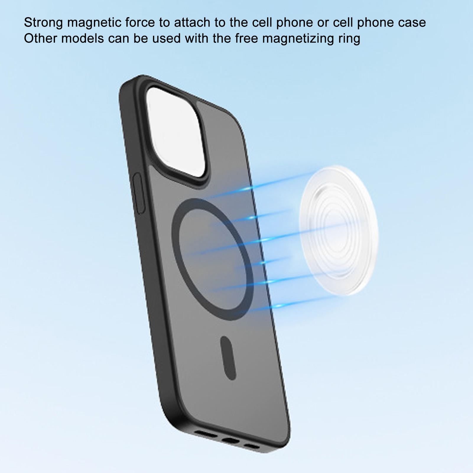 Magnetic Phone Selfie Mirror Convex Mirror 2.2inch Magnetic Phone Back Camera Mirror for Vlogging. 