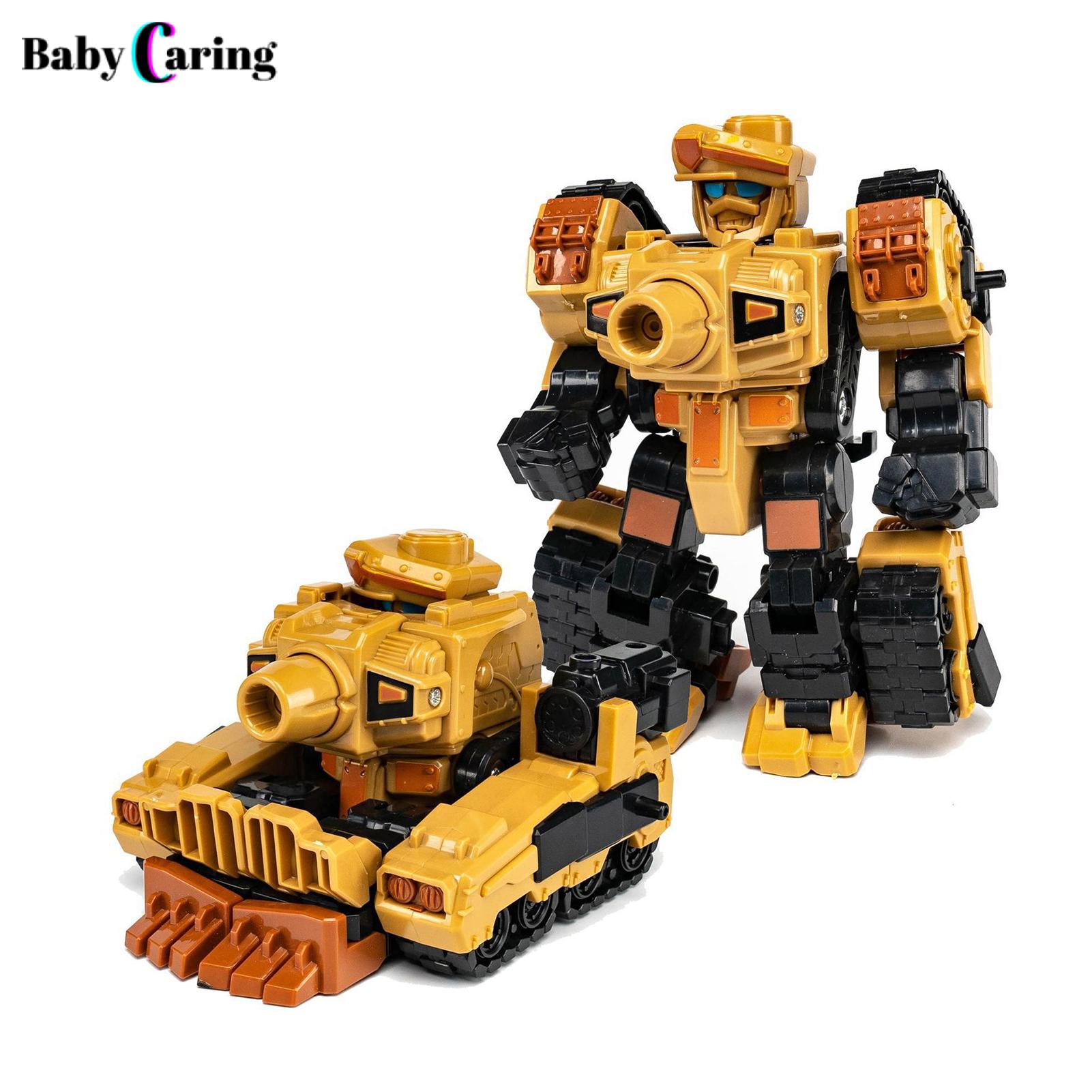 Robot Transformer Toy Tank Train Boys Girls Robot Model Toy Transforming Car