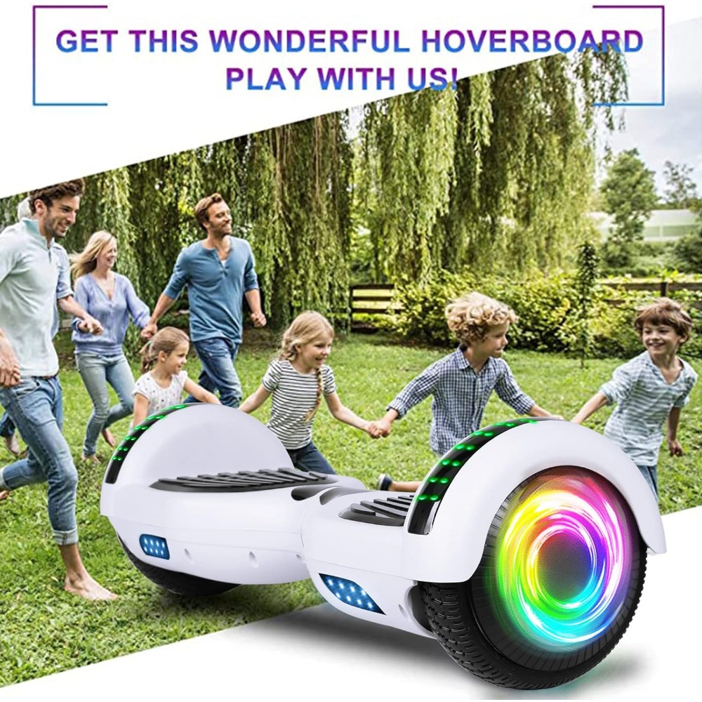 Hoverboard for Kids Ages 6-12 Motorized Kick Scooter With Built-in Bluetooth Speaker and 6.5. 