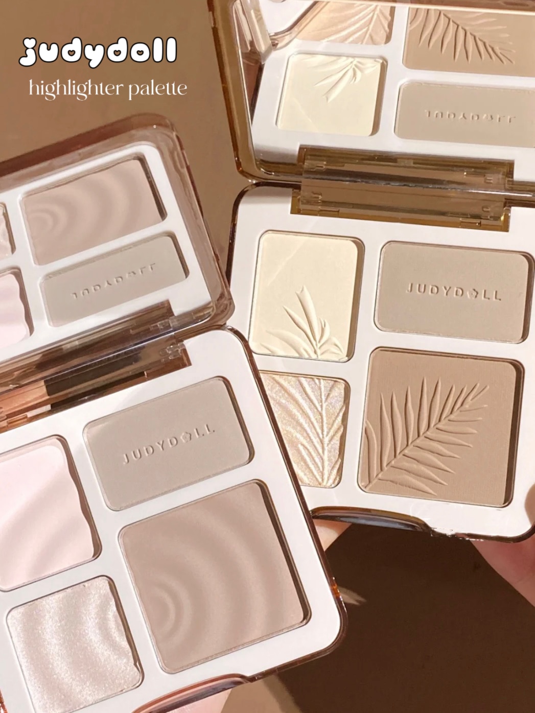 Judydoll Facial Highlighter Makeup Palette Face Matte Shadow Lasting Glow Brighten Contour Shimmer Powder 3D Nose Cosmetics