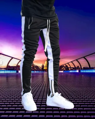 Black Cotton Trendy Super Skinny Rib Trendy Joggers Trouser For