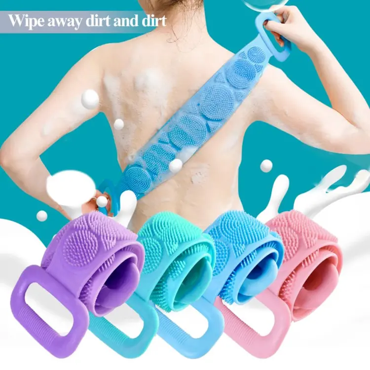 Silica gel Bath Towel Back Strip Belt Bathroom Tools