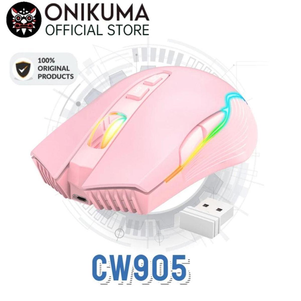 Onikuma Cw905 Rgb Backlit Wireless Gaming Mouse Rechargeable Computer Mice Up To 3600 Adjustable Dpi