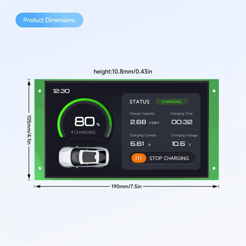 ESP32 Development Boad 7 Inch Capacitive Touch 800x480 Display ESP32-S3R8 MCU Optional RS485 Audio for Smart Home(B) Easy Install Easy to Use. 