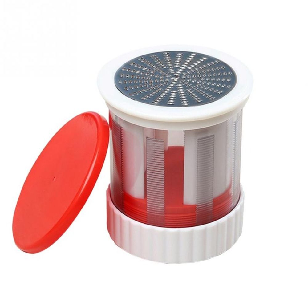 Handheld Butter Mill Butter Gadgets Detachable Cylindrical Cheese Grater Red and White Butter Shredder Cheese Cutter Toast. 