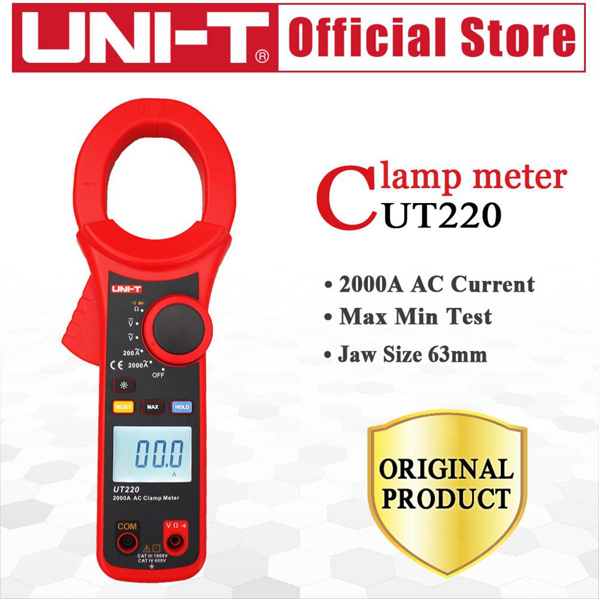 UNI-T UT220 Digital Clamp Meter 2000A Auto Range 63mm Jaw - Kings Trading
