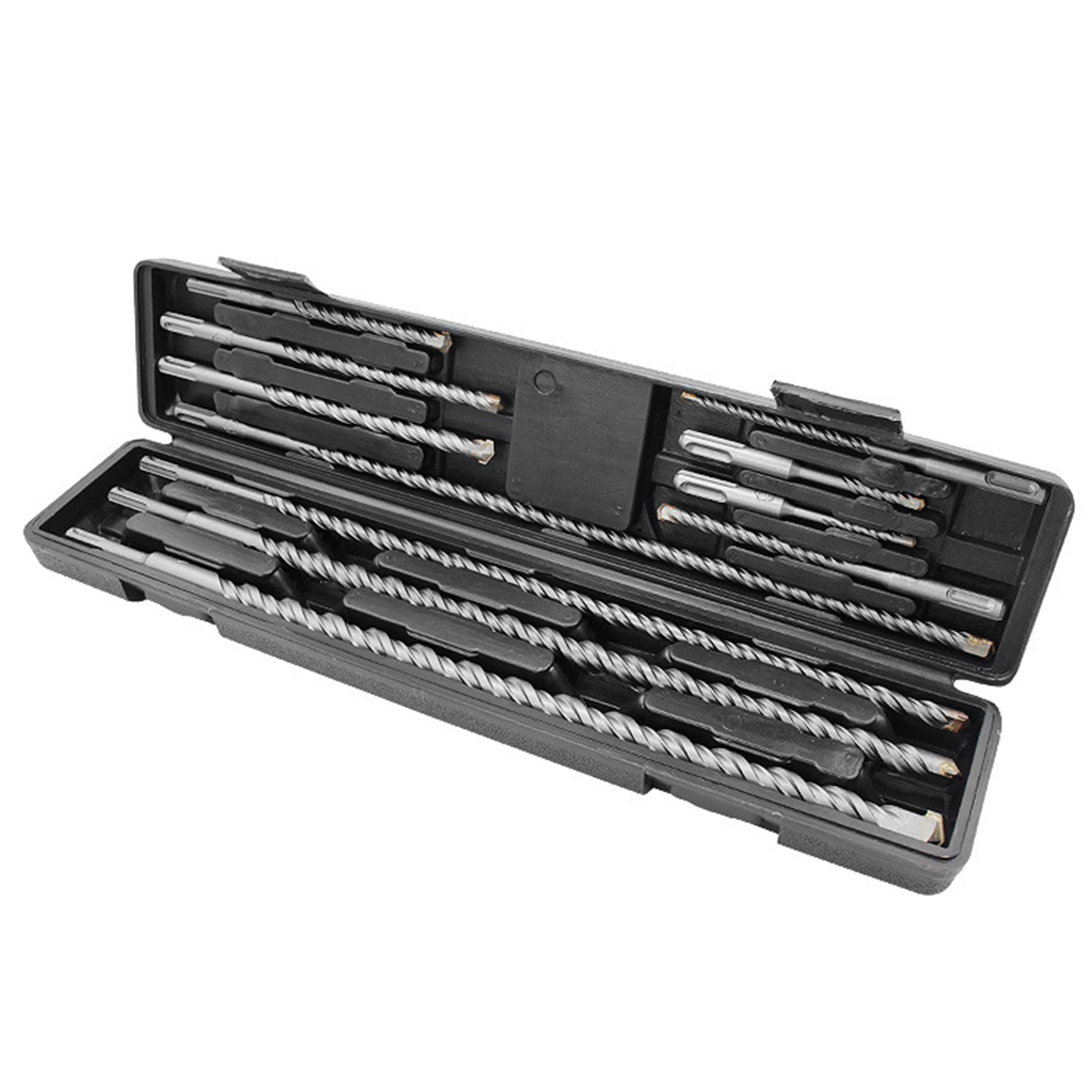 ARELENE 11Pcs SDS Electric Hammer Drill Bits, YG8C Carbide Steel Flat Head Electric Hammer Masonry Drill Bit Set,10X160-20X450mm