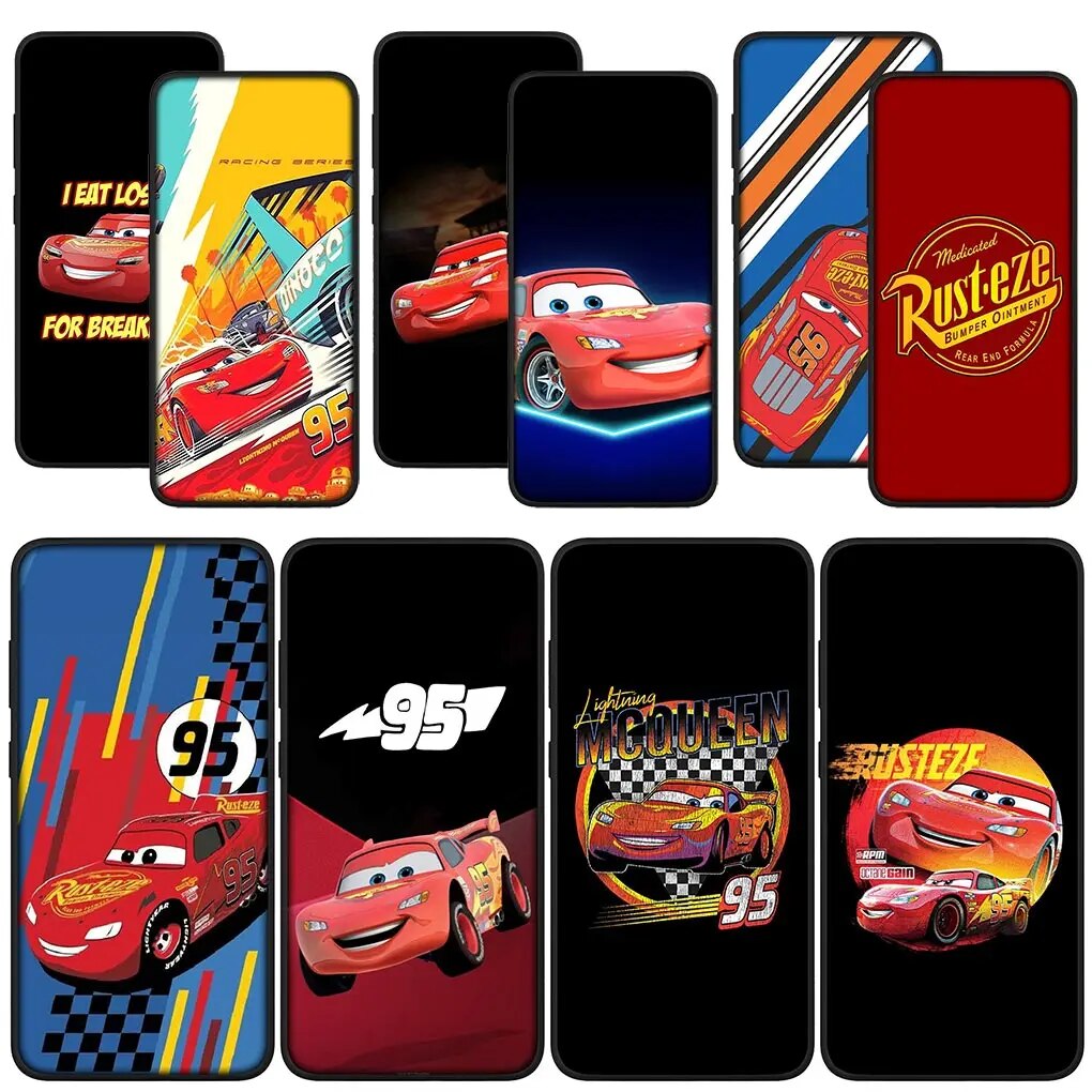 Cars 95 Lightning McQueen Car Phone Cover for VIVO Y11 Y12 Y15 Y17 Y20 Y21 Y33S Y31 Y52S Y51 Y53 Y70 Y74S Y76 Y75 T1 Soft Case
