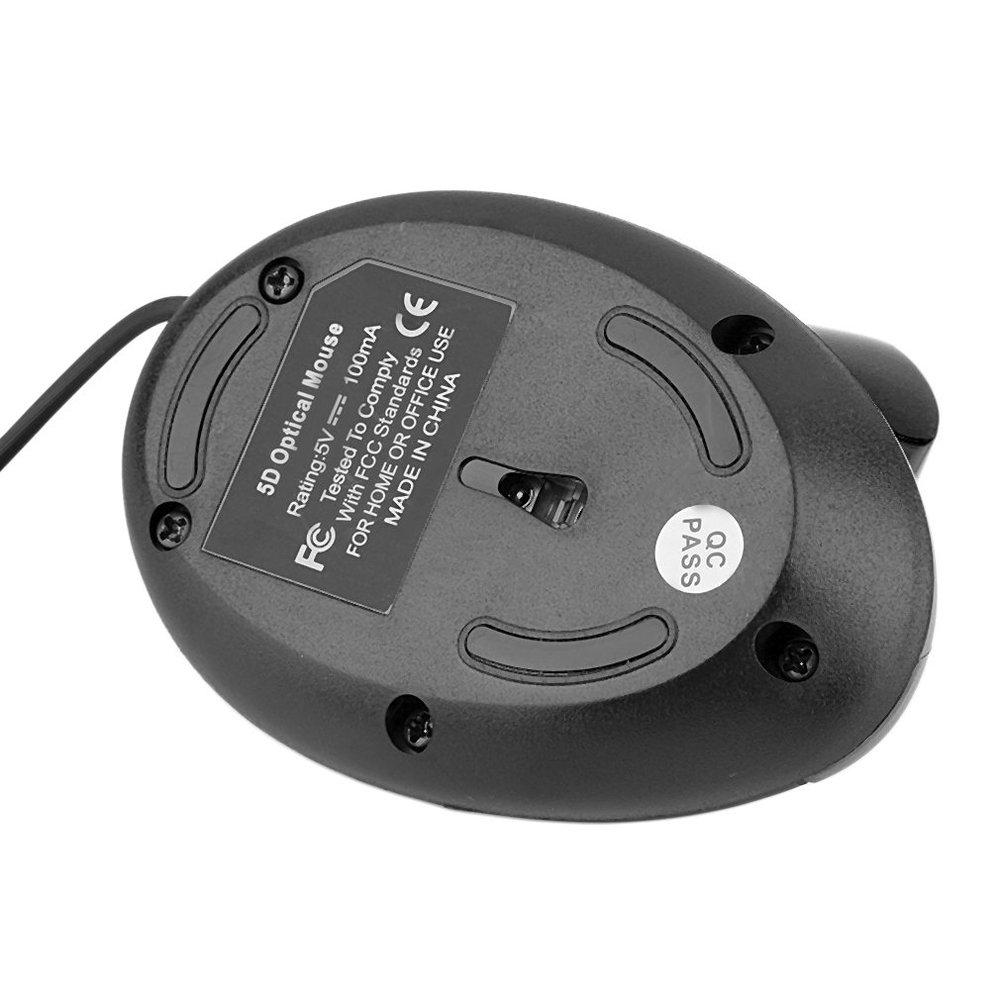 TE Ergonomic Design USB Vertical Optical Mouse 5D Optical Mouse for Computer PC. 