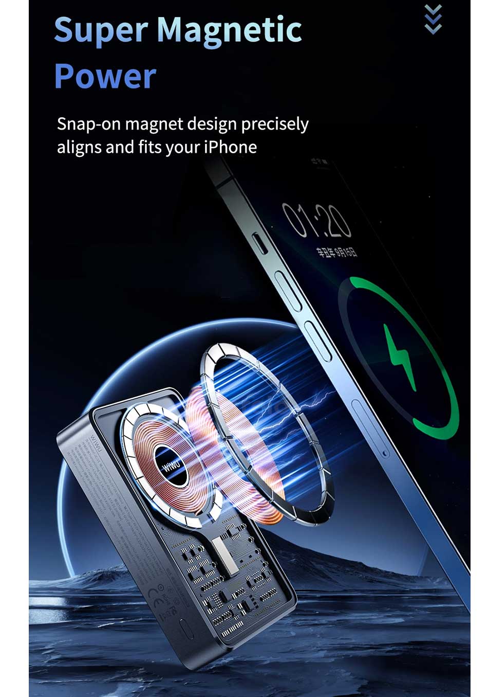 WiWU JC 21 10000mAh 22.5W Magnetic Power Bank 7