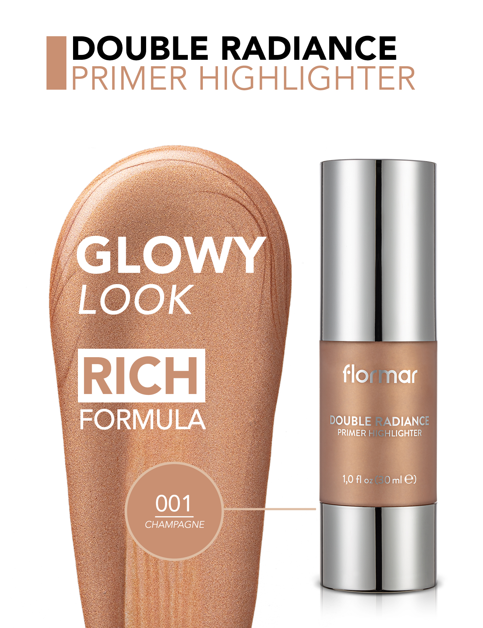Double Radiance Primer Highlighter Flormar. 