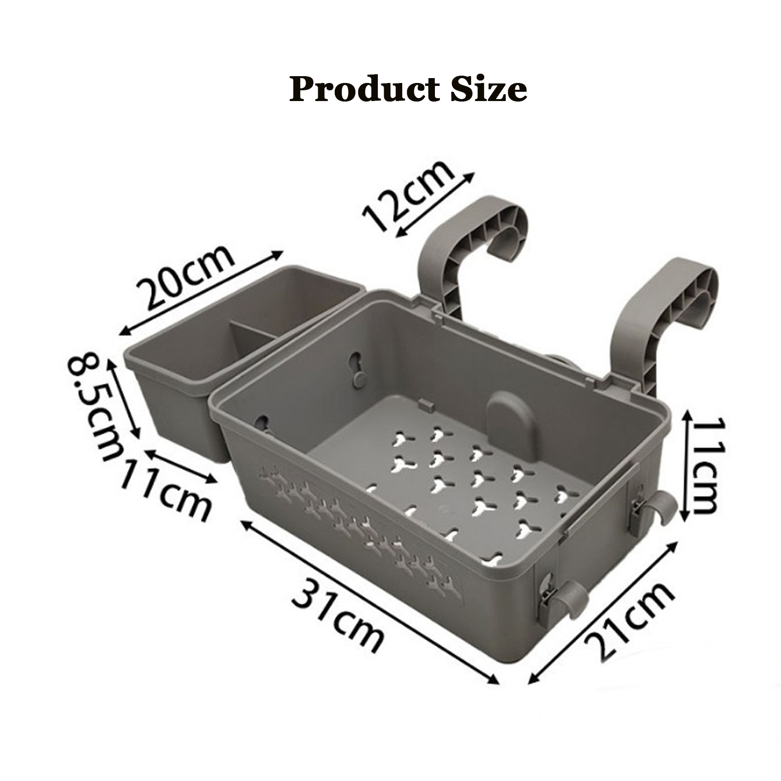 GC Poolside Storage Baskets For 3-Inch Or Smaller Top Rails, Swimming Pool Storage Basket With Cup Holders For Most Above Ground Pool. 