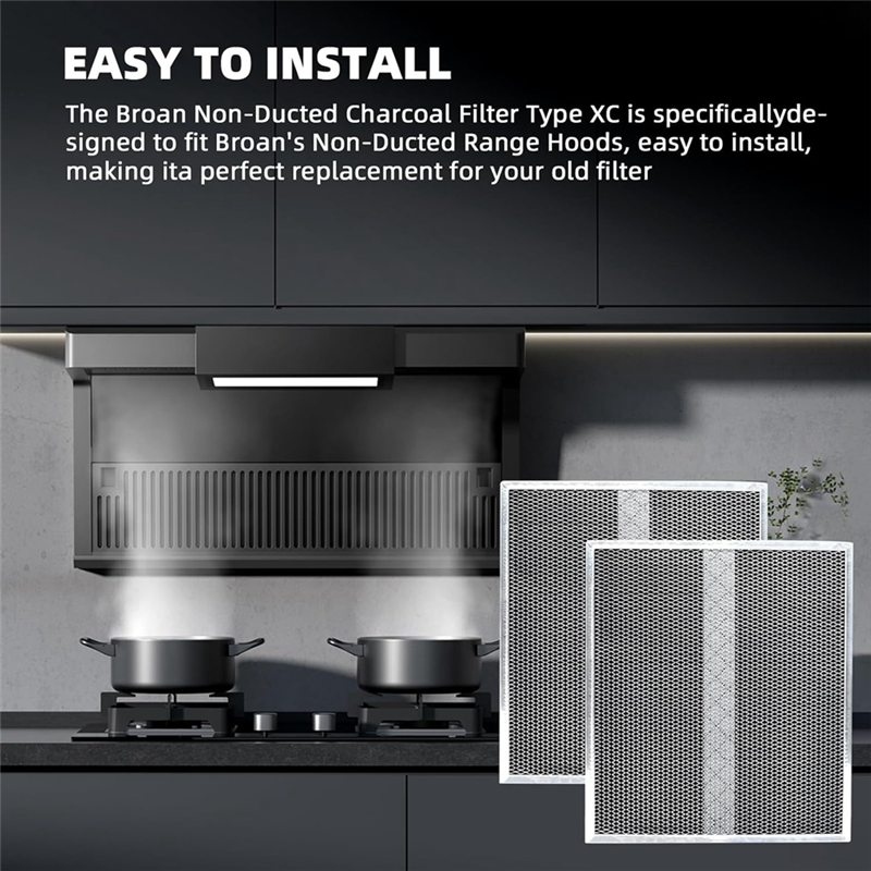 HPF36 Charcoal Filter Non-Ducted Charcoal Filter,Grease Filters Type XC for S97020466 Range Hood Filter Replacement Parts 2Piece. 