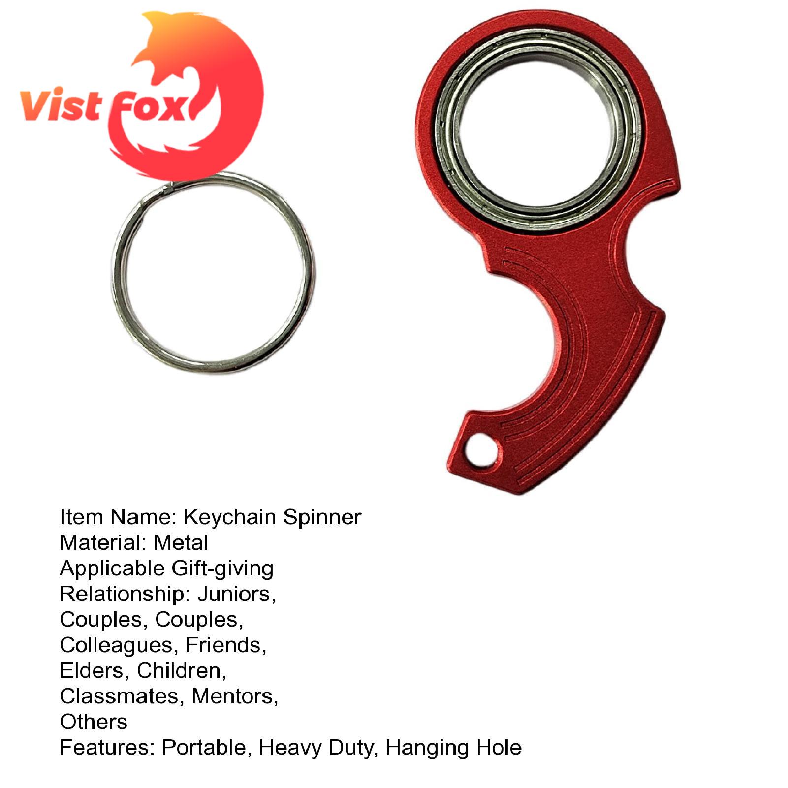 Keychain Fidget Spinner Keychain Spinner Portable Fidget Toy Metal Stress Relief Pocket Size Key Ring for Kids Adults Index Finger Exercising Spinning Gift Heavy Duty Fidget Spinner. 