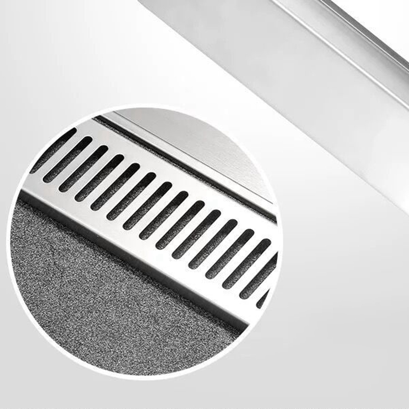 Rectangular Linear Shower Floor Drain Long Linear Drainage Channel Drain for Hotel Bathroom Kitchen Floor 20cm. 