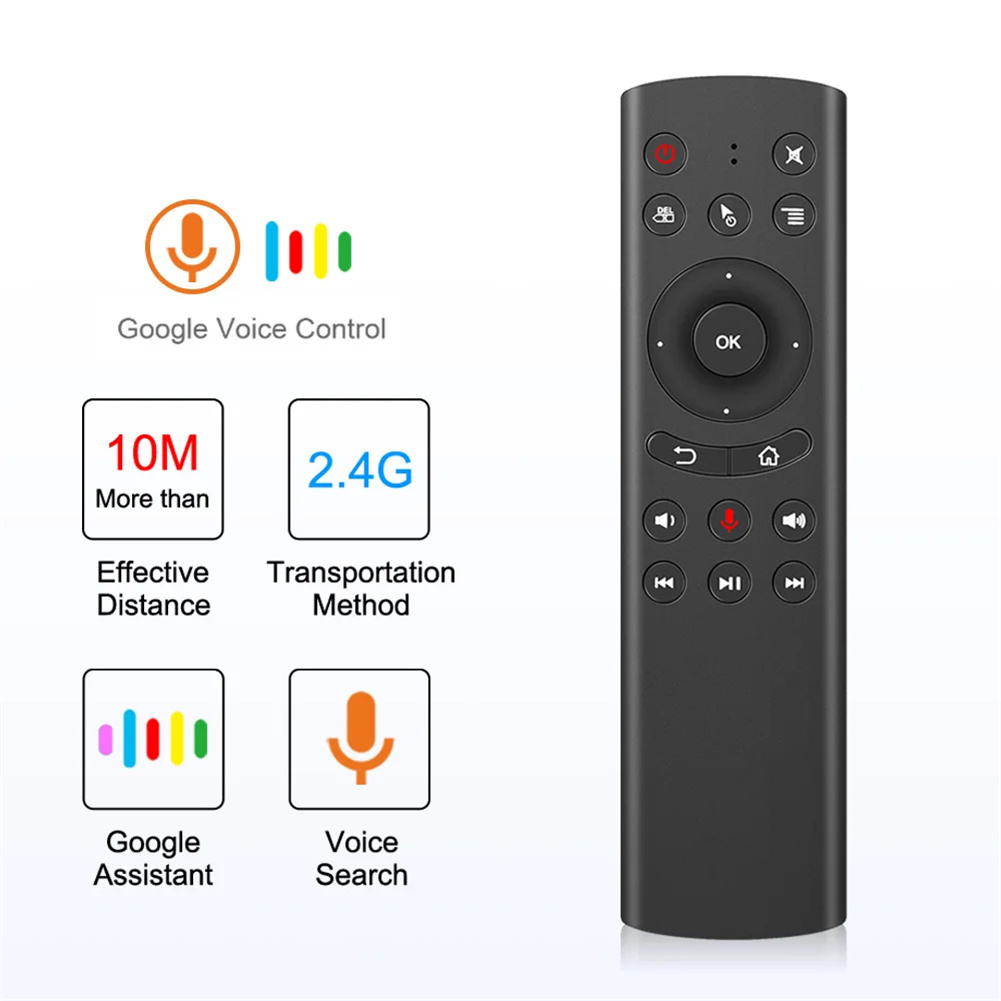 G20S Air Mouse Wireless Remote Keyboard Voice Inputting Air Fly Mouse Remote Control With USB Receiver Compatible For Android TV Box Tablet PC. 