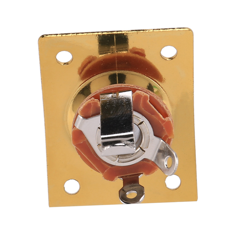 3X Square Style Jack Plate Guitar Bass Jack 1/4 Output Input Jack Socket for Electric Guitar Parts & Accessories Gold