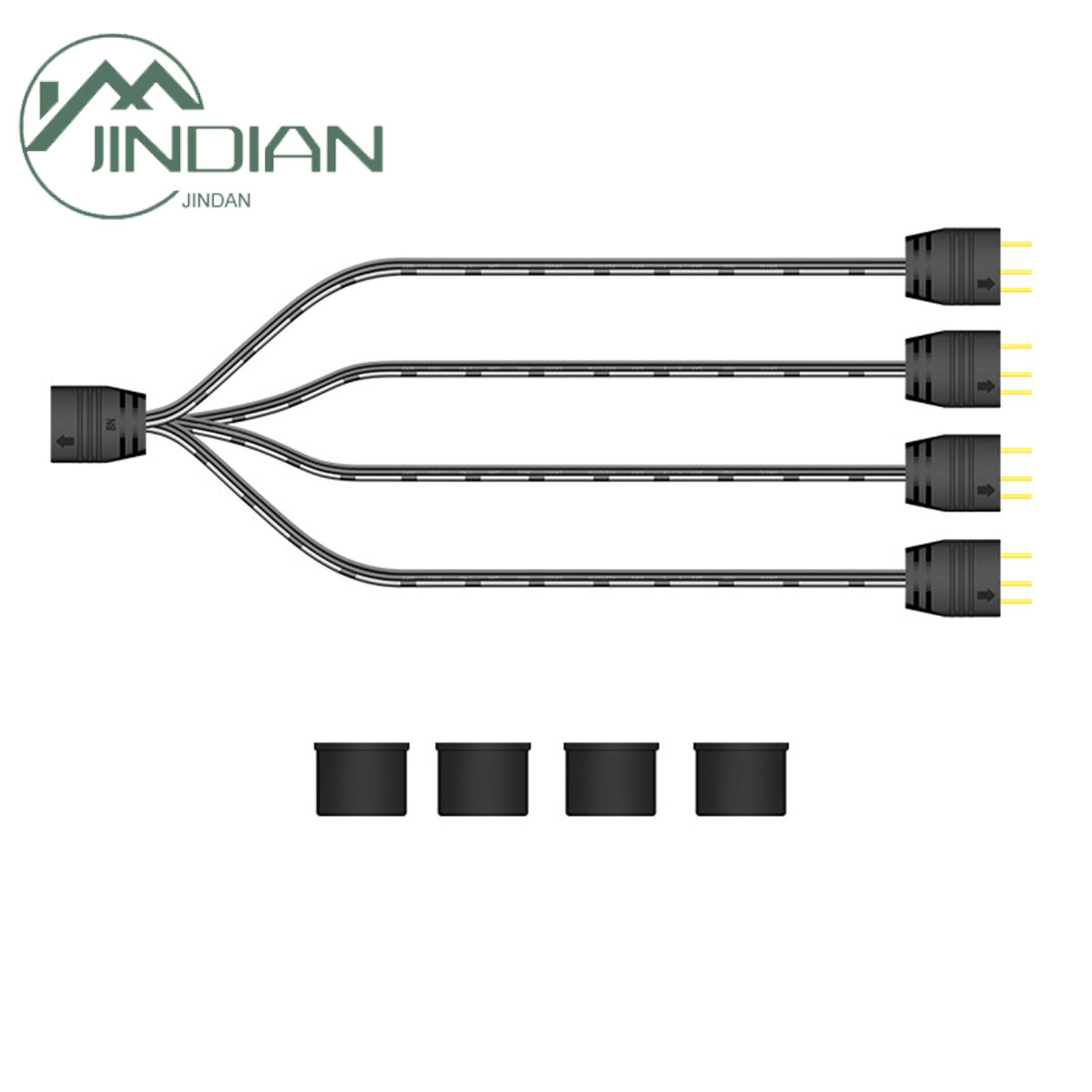 ARGB Splitter Cable Wide Application 1 to 4 Mainboard ARGB Hub