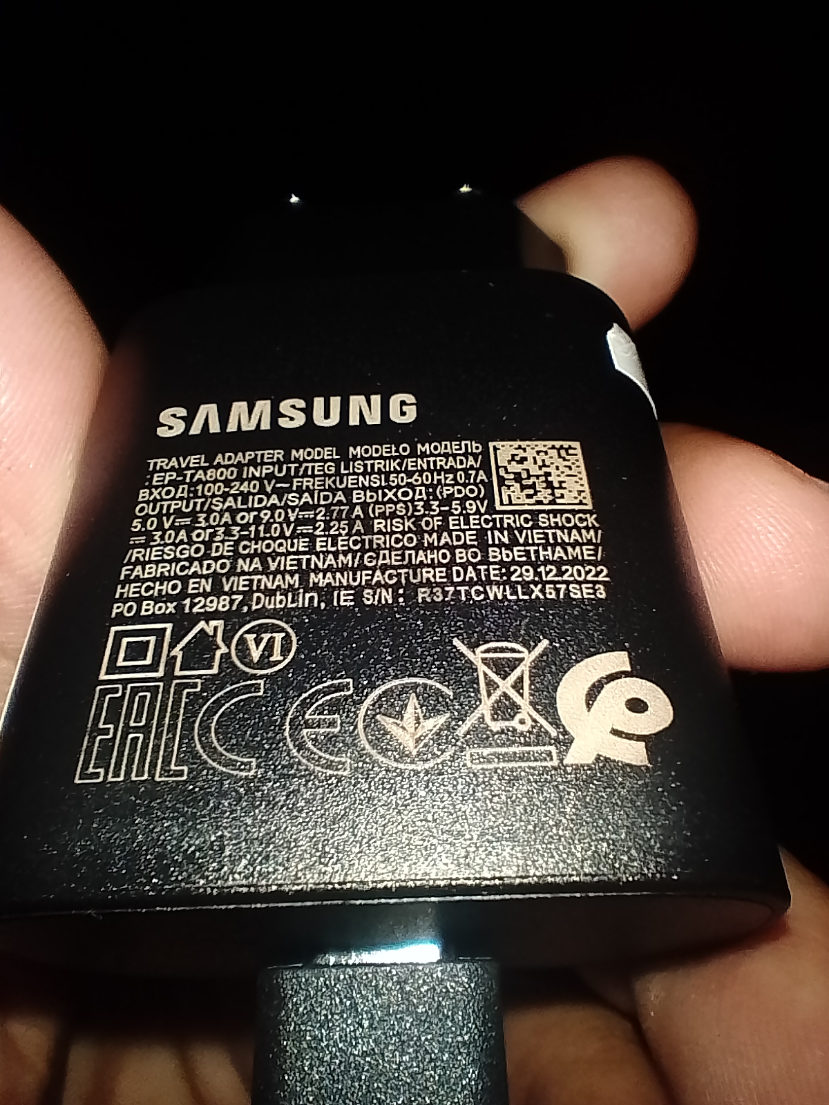 25w Samsung PDA Adapter Authentic. 