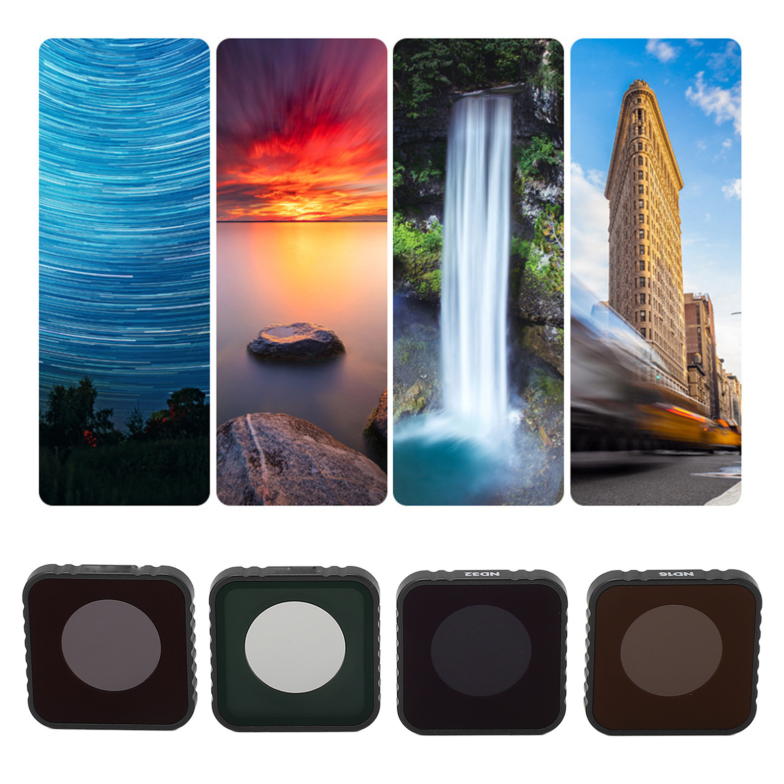 Action Camera Lens Filter CPL ND8 ND16 ND32 Filter Dual Sided Multi Layer Coating Anti Fog Clear View Waterproof for Ace. 