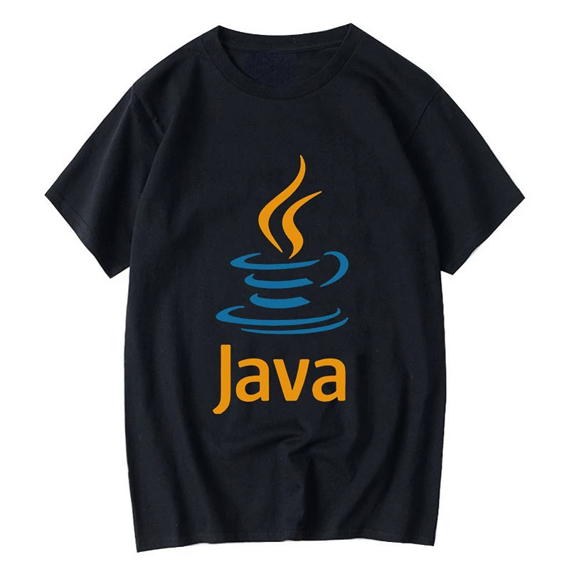 Java letter printing T shirt modal o-neck casual loose cool T-shirt tee T shirts Men tops