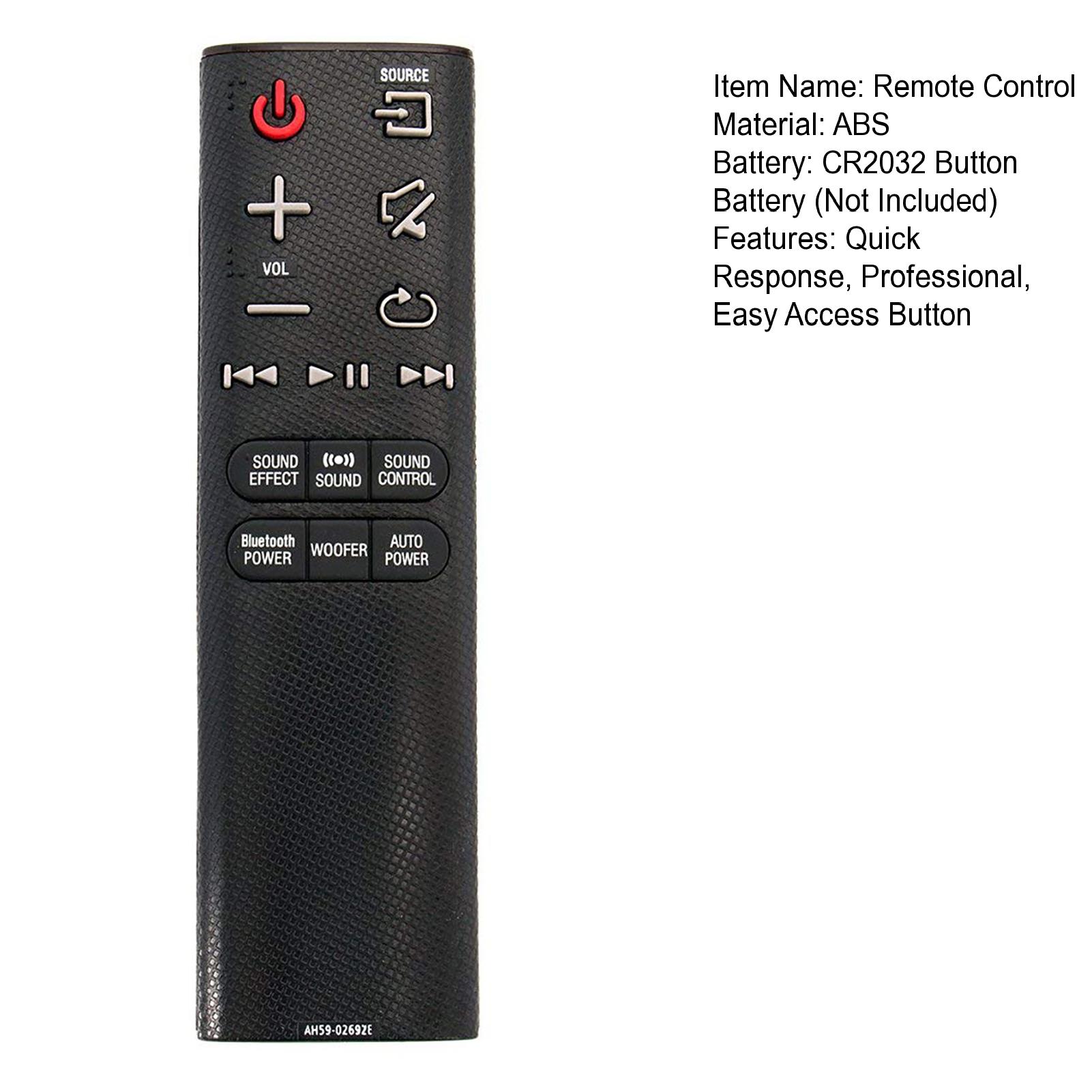 Long Distance Remote Control Samsung Soundbar Ps-wj6000 Hw-j355 Hw-j450 Remote Control Replacement Fast Response Infrared Controller for Soundbar Remote Control. 