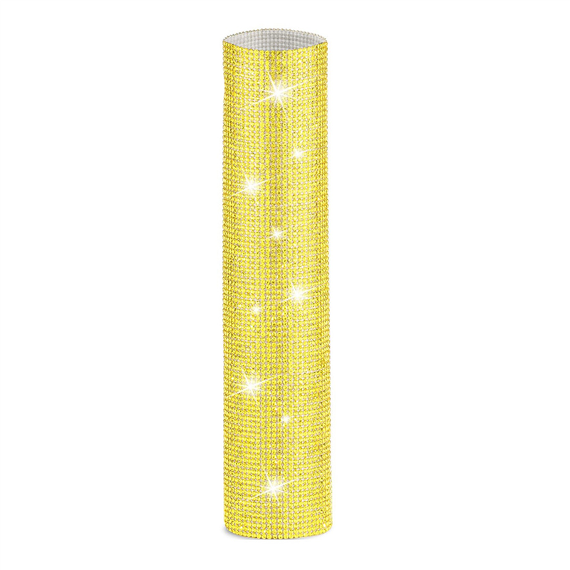 TWEXQNY 2X Mic Handle Cover,Sparkly Bling Rhinestones Mic Handle Sleeve for &TV Show,for Most Wireless Microphones, Gold