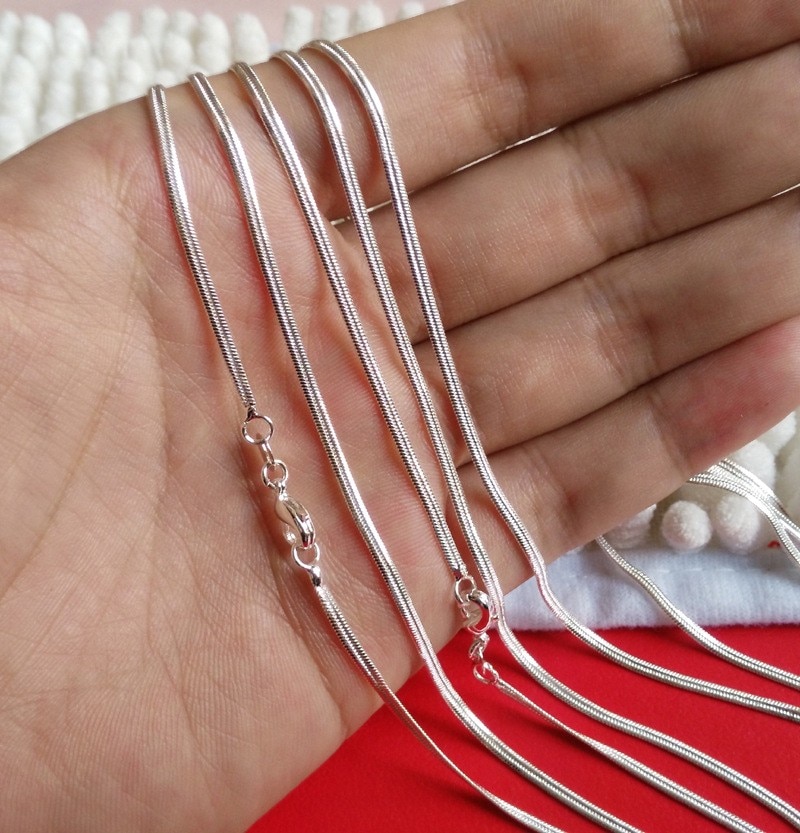 Thick Long Silver Chain 925 Snake Chain 