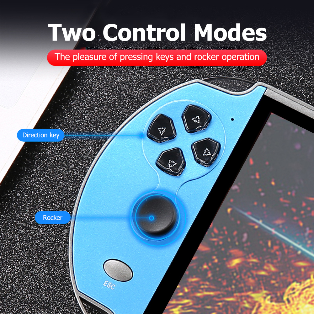 X12 PLUS Handheld Game Console 7.0 Inch HD Screen Retro Gaming Portable Video Player Built 1500 Classic Retro Games AV output. 