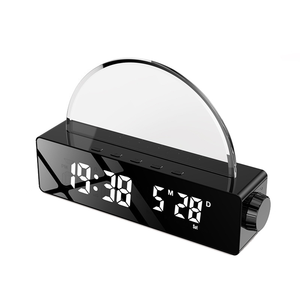Sunrise Lamp Sunrise Alarm Clock, Wake Up Light Dawn Simulator, Bedside Sun Lamp Color Changing Lights for Bedroom Black Easy Install