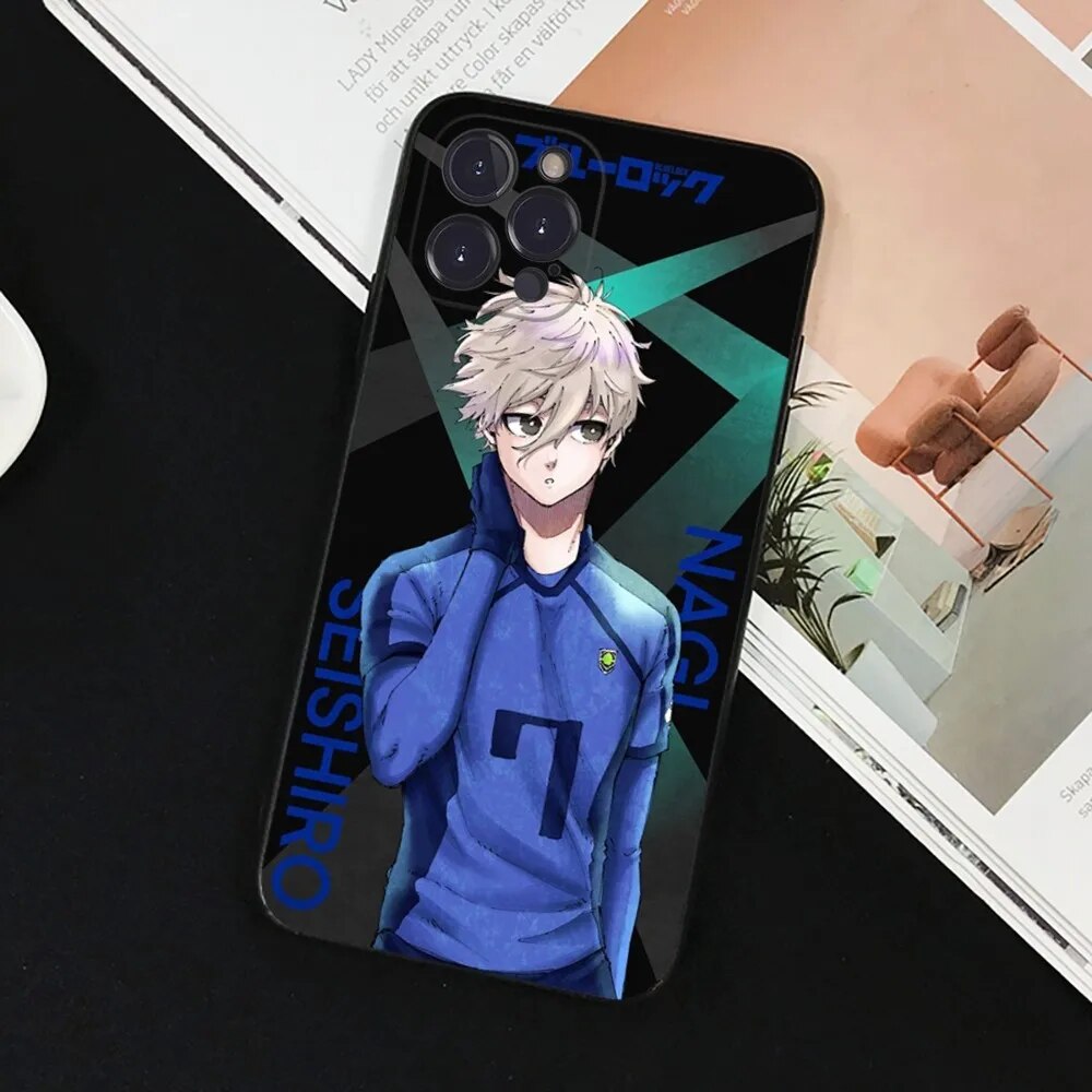 Blue Lock Phone Case for iPhone 15 8 7 6 6S Plus X SE 2020 XR XS 14 11 12 13 Mini Pro Max Mobile Case. 