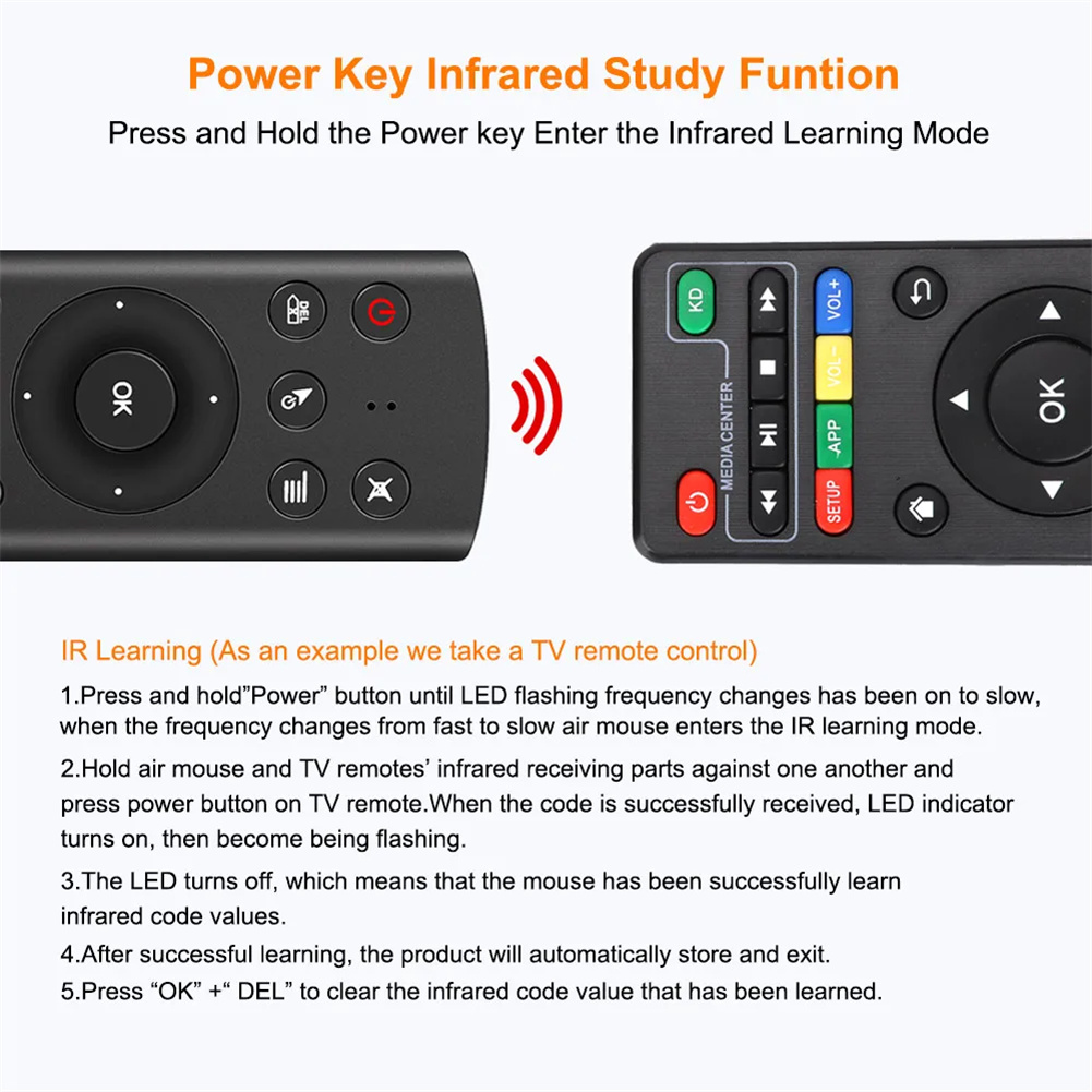 G20S Air Mouse Wireless Remote Keyboard Voice Inputting Air Fly Mouse Remote Control With USB Receiver Compatible For Android TV Box Tablet PC. 