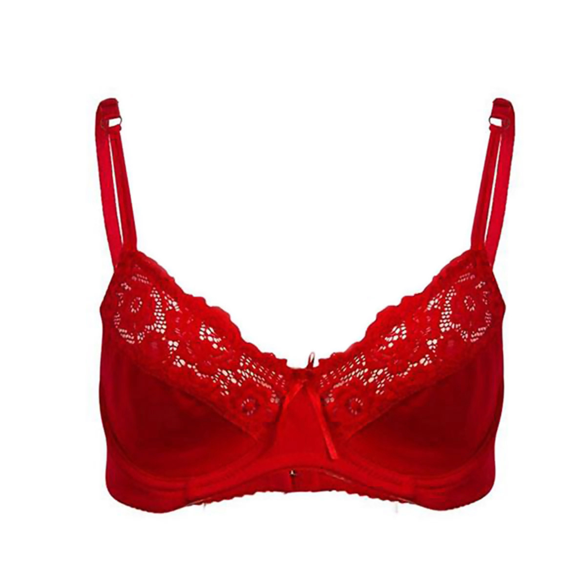 Cotton Net Bra For Women (Red)