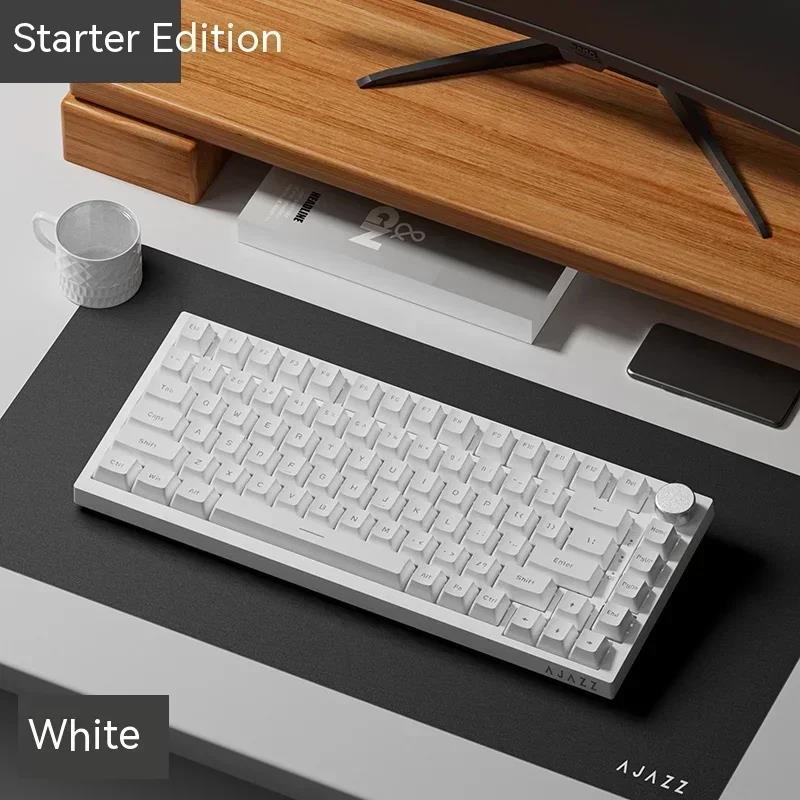 AJAZZ AK820 Pro Mechanical Keyboard Custom Screen Multifunctional Knob Three Mode Wireless Gaming Keyboard Hot Swap RGB Gifts. 