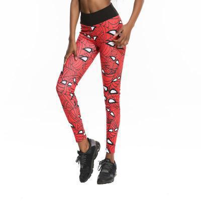 Cross border amazon spider web print slim fit yoga sweatpants leggings pencil pants women
