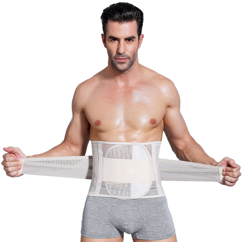 Lumbar Waist Support Belt Strong Lower Back Brace Support Corset Belt Waist Trainer Sweat Slim Belt for Sports Pain Relief