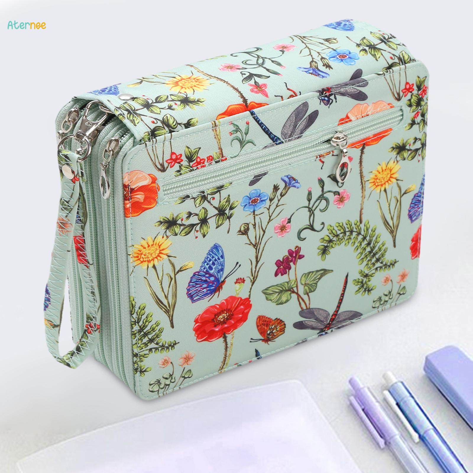 Watercolor Bag 120 Slot 3 Layer Pouch Multiunctional Large Capacity Portable Colored Pencil Case for. 