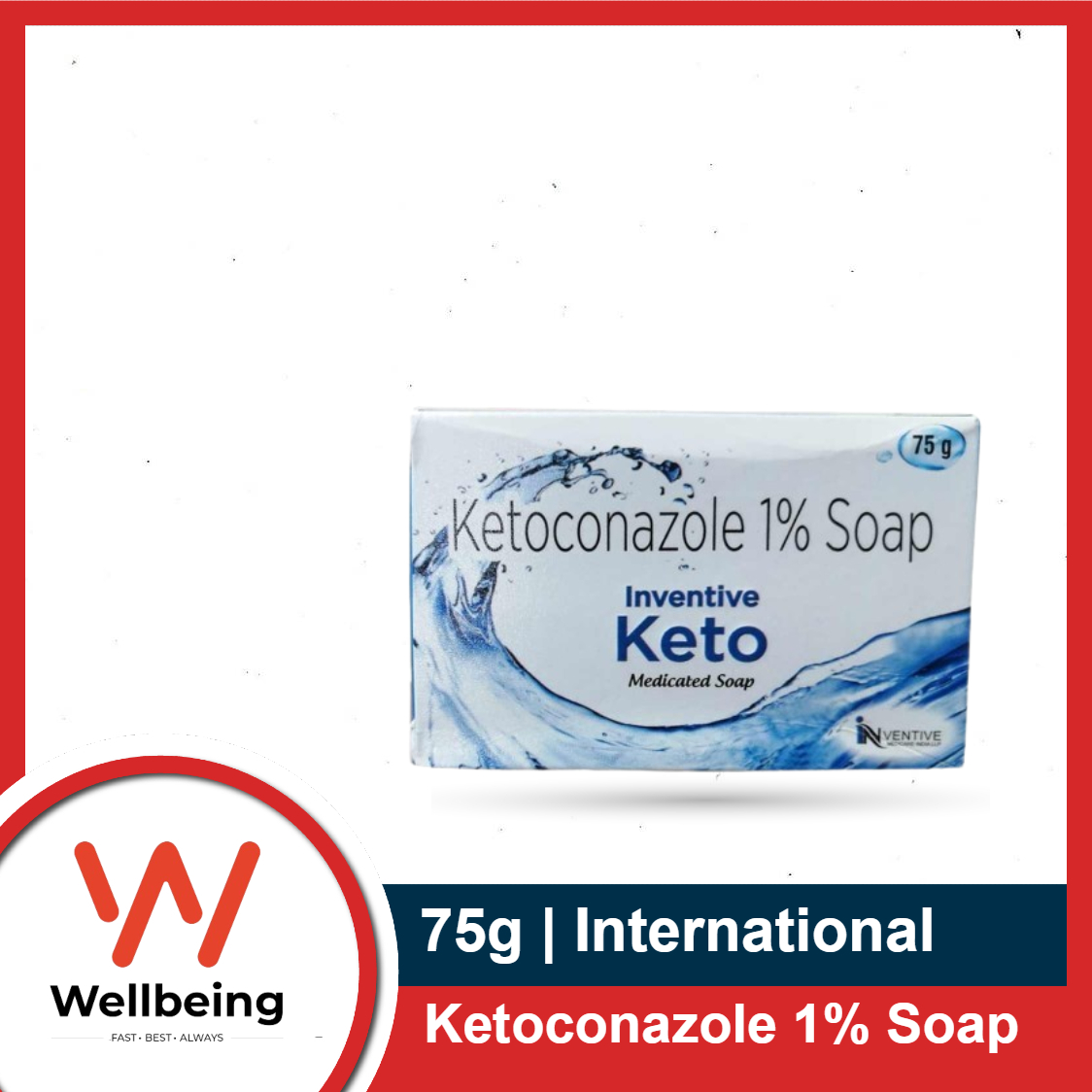 Ketoconazole 1% Soap 75g Inventive Keto Medicated Soap
