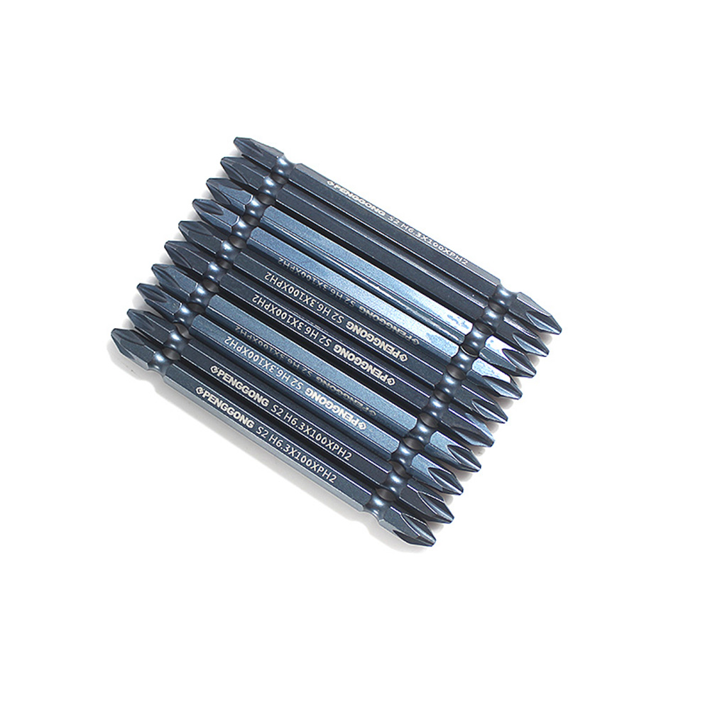 KOGEEK S2 Dual-head Screwdriver Bits Set Pneumatic Screwdriver Bits 10pcs (Slotted+Cross+Hex head). 