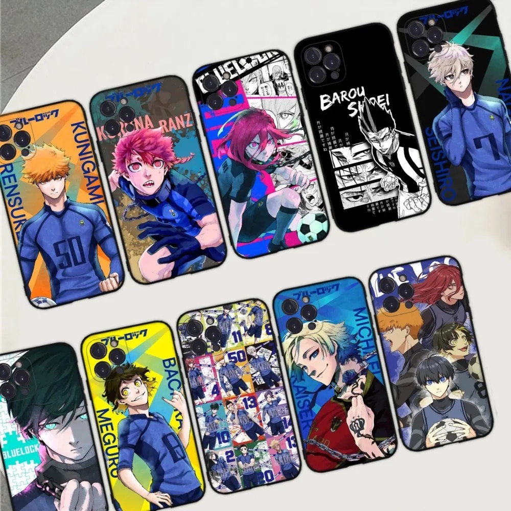 Blue Lock Phone Case for iPhone 15 8 7 6 6S Plus X SE 2020 XR XS 14 11 12 13 Mini Pro Max Mobile Case