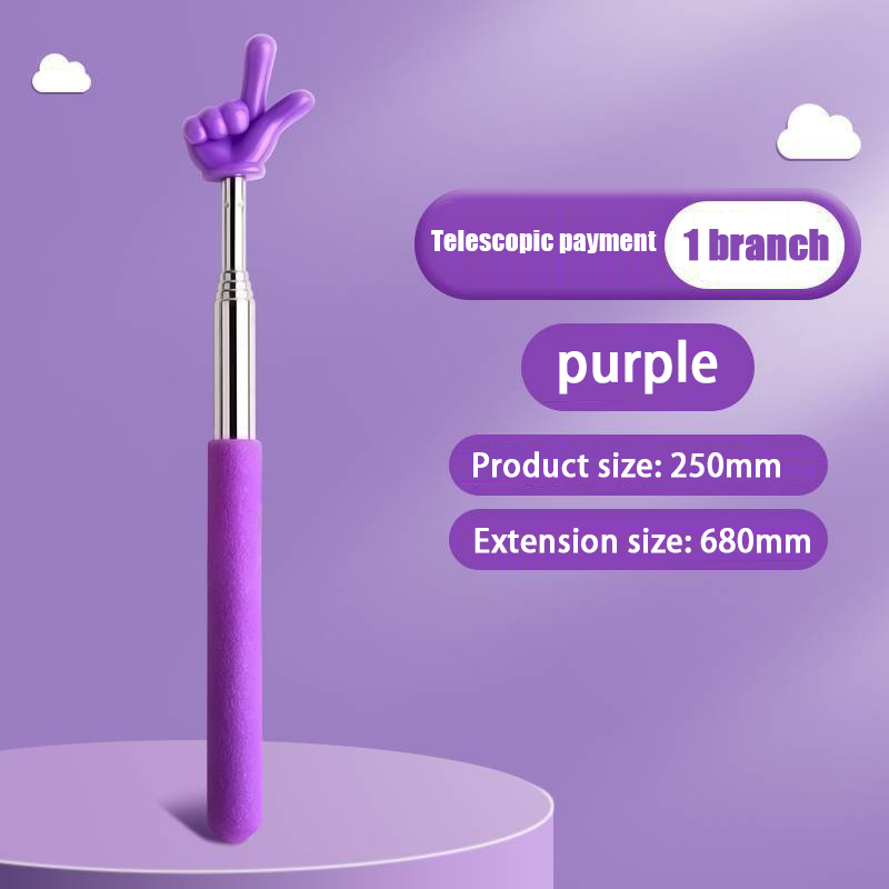 Retractable Teacher Pointer Finger Design StainlessSteel Telescopic School Teaching Pointer Stick Teacher Supplies For Classroom Leima. 