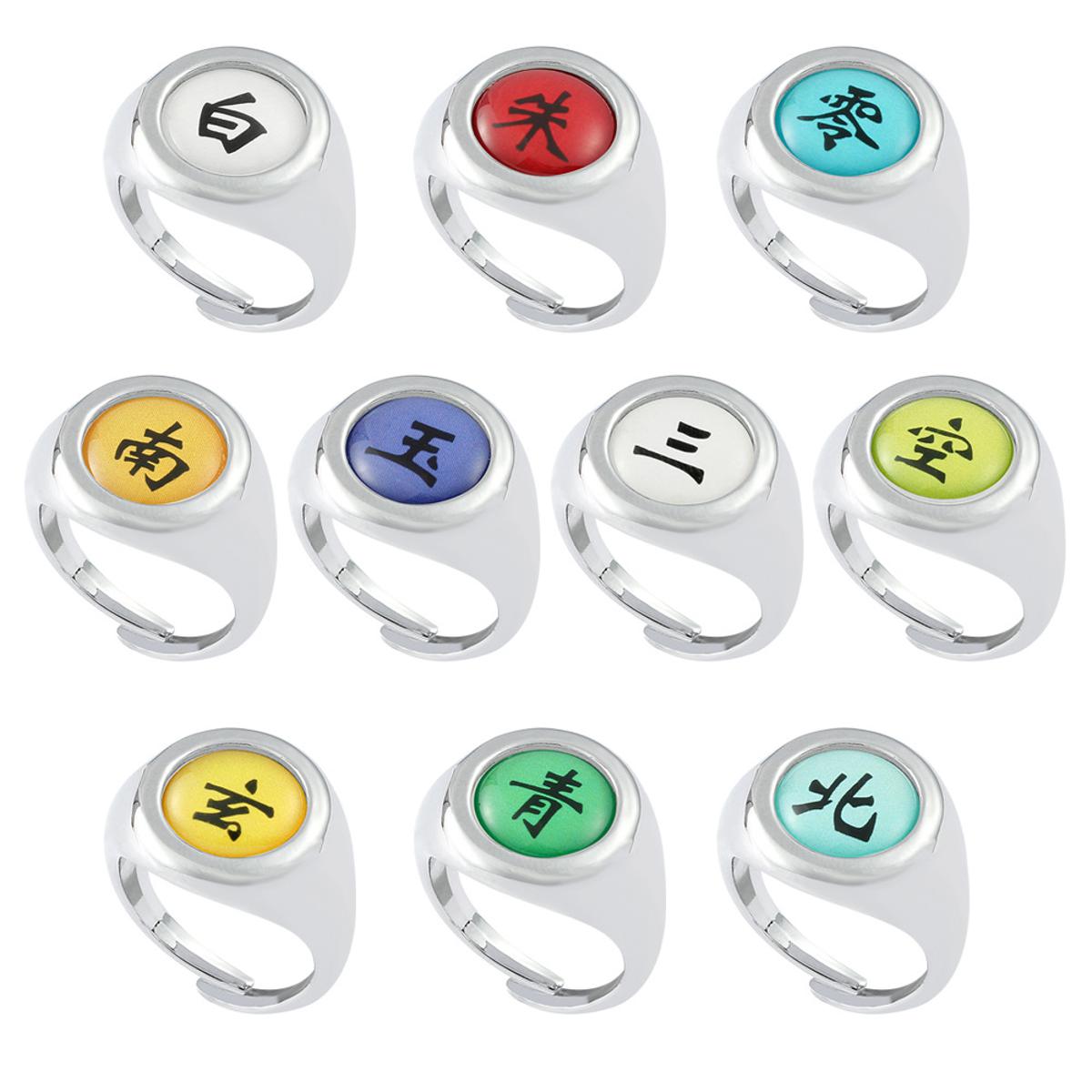 【beauty code store】Naruto Akatsuki rings Sharingan Sasuke Deidara Obito Ninja unisex Halloween cosplay gifts
