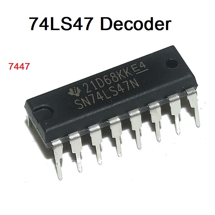 2Pcs- 7447 SN74HC47N 74HC47 74LS47 IC Dual In Package DIP 16 Pin Leads IC Breadboard Friendly IC. 