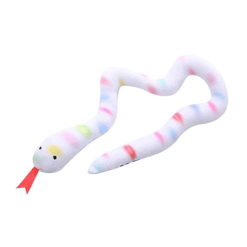 Catnip Toy Interactive Plush Cat Toy Gluttonous Snake Bite-Resistant Molar Interactive Toy Gift For Pet Accessories. 