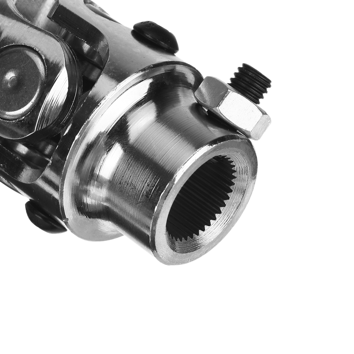 Steering Universal Joint 3/4" - 36" Spline X 3/4" DD Round Steering Shaft U Joint Power Rack Chrome. 