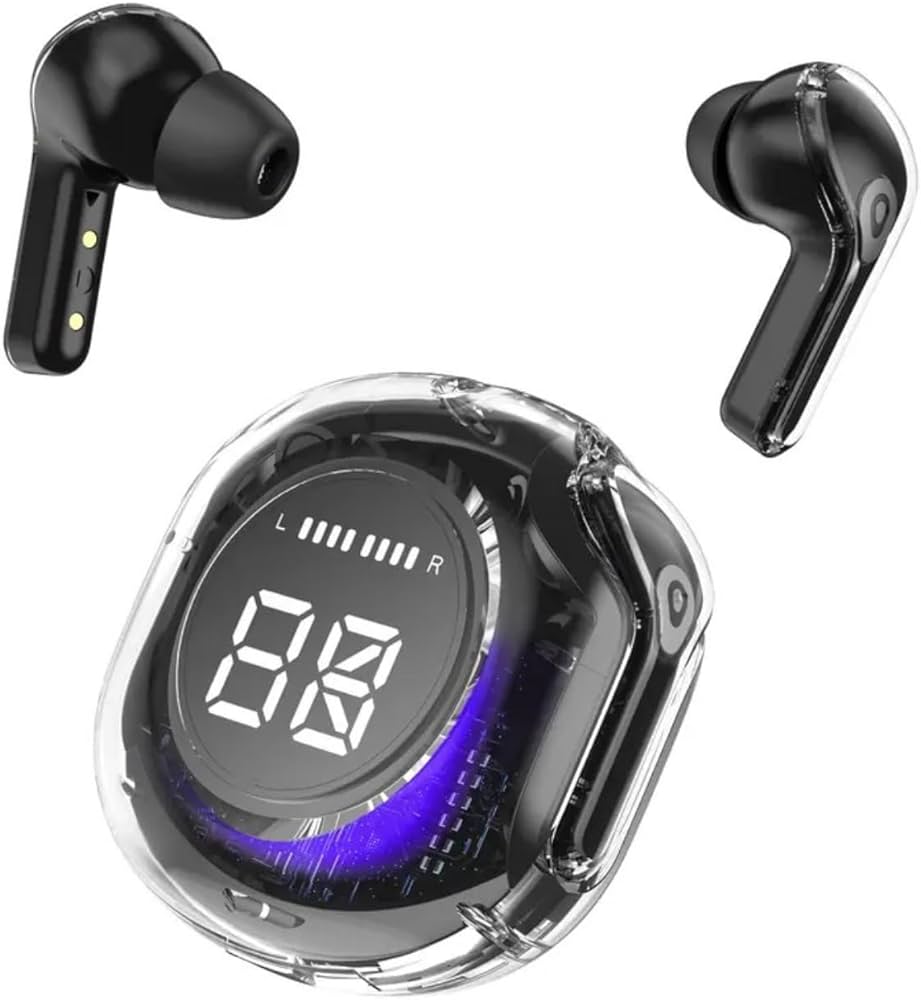 Ultrapods Pro True Wireless Earbuds with Display Transparent Design, Water Proof, Bluetooth 5.3. 