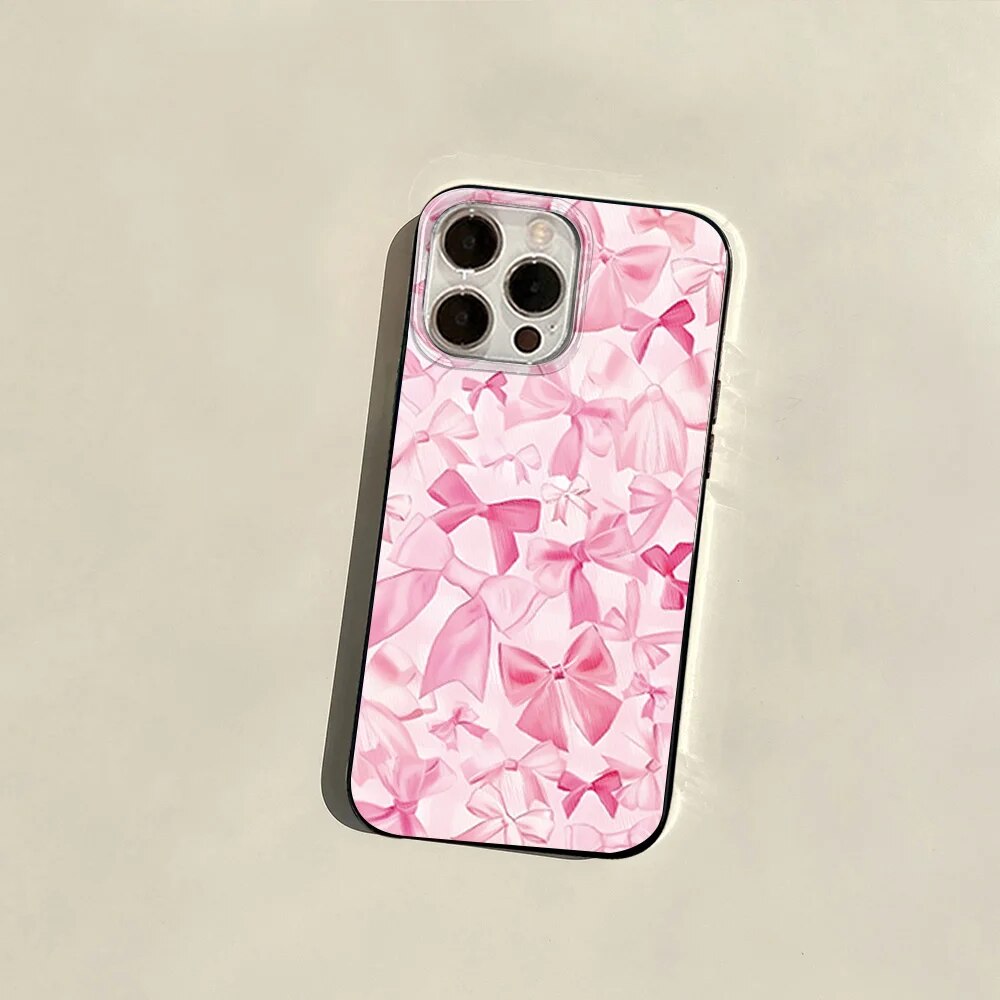 Full screen small cherry Phone Case For iPhone 11 Case iPhone 13 15 12 14 Pro Max XR XS X 7 8 Plus SE Shockproof Glossy Cover. 